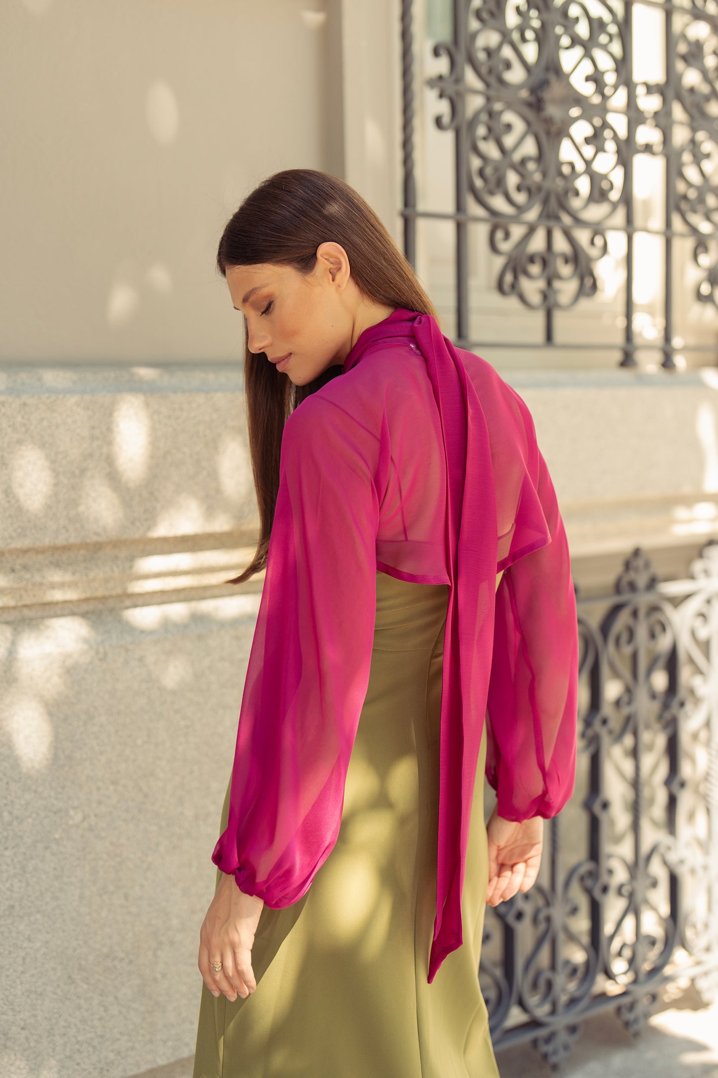 Mangas Organza Plata