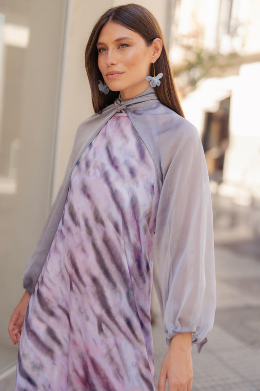 Mangas Organza Plata