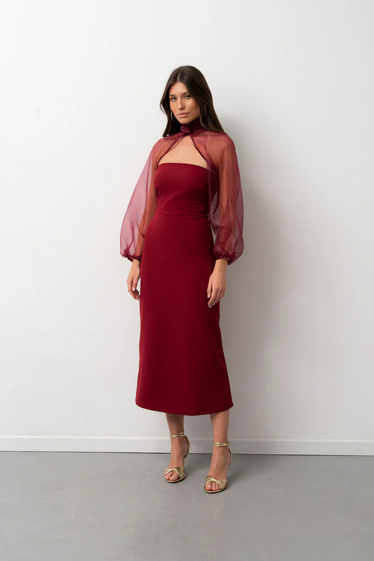 Mangas Organza Granate