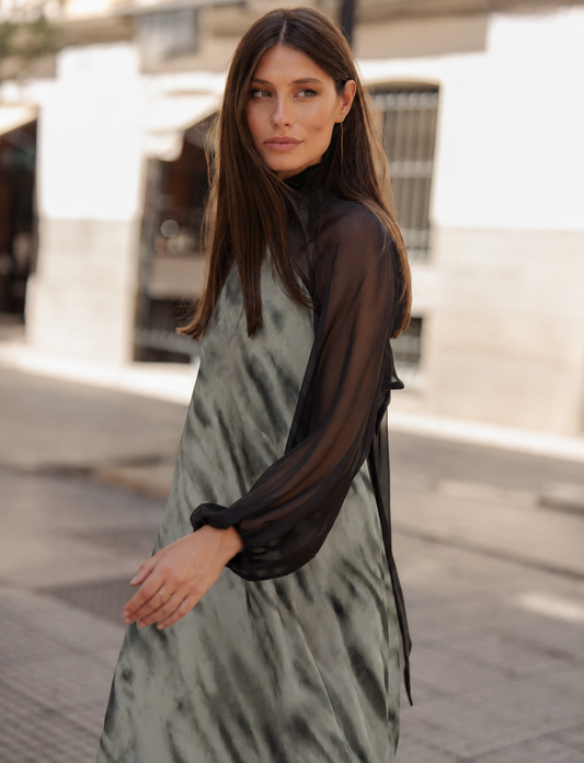 Mangas Organza Negra